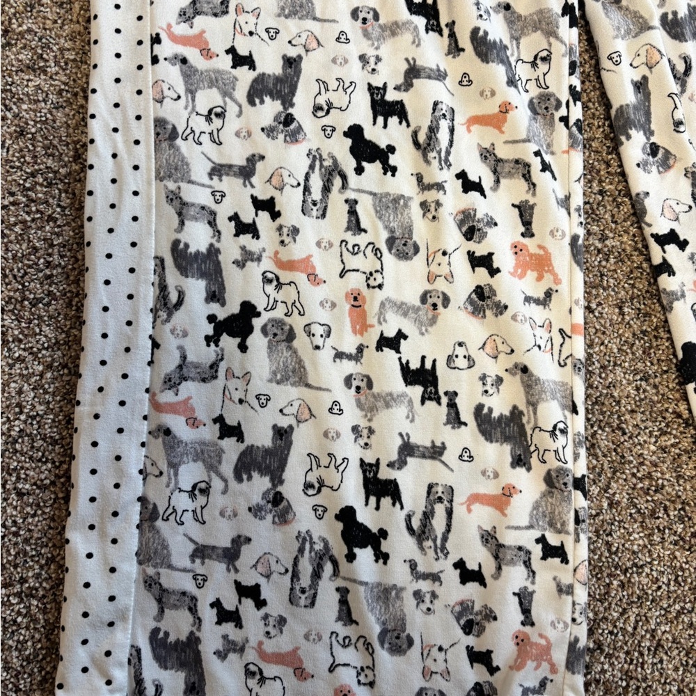 Puppy and polka dot print pajama pants Cuddle Duds Cool & Airy Petite Medium